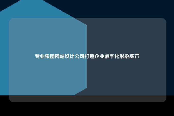 专业的集团网站设计公司